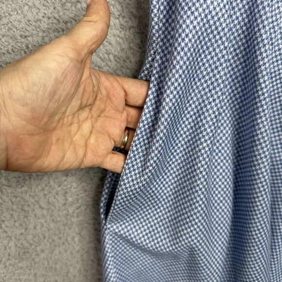 VTG Alison J. Midi Dress Womens Sz 12 Blue White Plaid 3/4 Sleeve Cottagecore - Picture 8 of 16